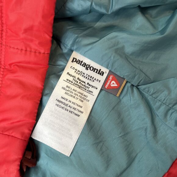 Patagonia Nano Puff Jacket Womens Small Red Primaloft Lightweight Logo FLAW - Picture 8 of 12